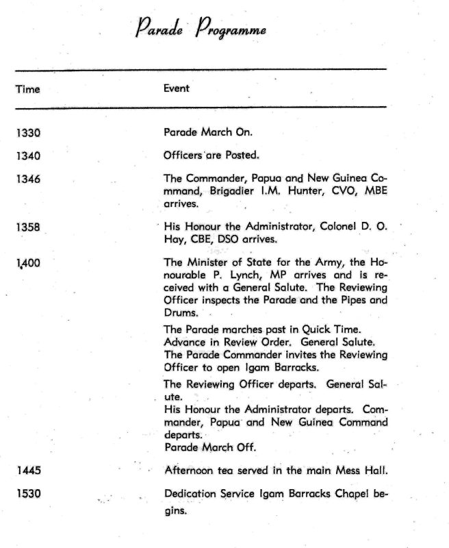 The Role of Igam Barracks at Lae, Papua New Guinea - The Role of Igam Barracks at Lae, Papua New Guinea -