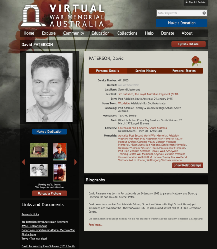 Lt. David Paterson -