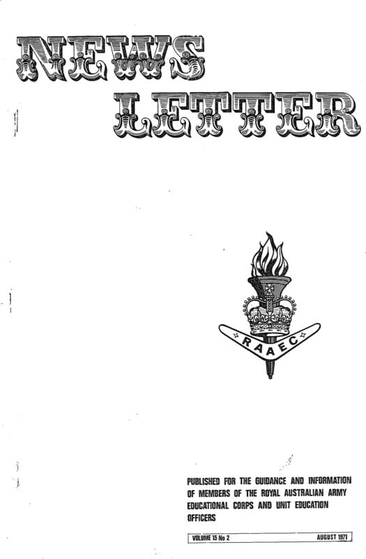 Two Further Extracts from the 1971 RAAEC Newsletter - Two Further Extracts from the 1971 RAAEC Newsletter -